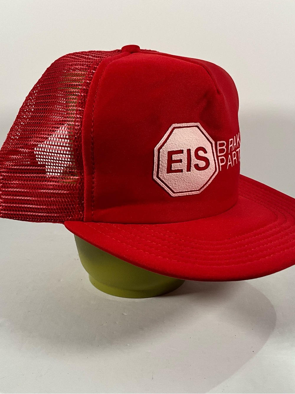 Vintage EIS Brake Parts Red & White One Size Adult Snap Back Trucker Hat